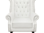 ΠΟΛΥΘΡΟΝΑ-ΜΠΕΡΖΕΡΑ T.CHESTERFIELD POLINA HM0053.02 PU ΛΕΥΚΟ ΜΑΤ 83x75x107Yεκ.