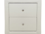 ΚΟΜΟΔΙΝΟ MONE HM2219.02 ΜΕ 2 ΣΥΡΤΑΡΙΑ ΑΠΟ ΛΕΥΚΟ ΜΑΤ PU 48X41X50 εκ