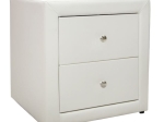 ΚΟΜΟΔΙΝΟ MONE HM2219.02 ΜΕ 2 ΣΥΡΤΑΡΙΑ ΑΠΟ ΛΕΥΚΟ ΜΑΤ PU 48X41X50 εκ