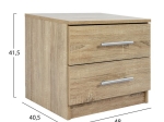 ΚΟΜΟΔΙΝΟ ΜΕΛΑΜΙΝΗΣ CHELSEA HM2220.02 SONAMA 48X40,5X41,5 εκ.