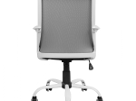 ΚΑΡΕΚΛΑ ΓΡΑΦΕΙΟΥ MALFOI HM1053.21 ΓΚΡΙ MESH & ΠΟΔΙ ΜΕΤΑΛΛΙΚΟ 58x59x103 cm