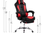 ΠΟΛΥΘΡΟΝΑ GAMING HM1055.01 SYNCHRO ΜΑΥΡΟ & ΚΟΚΚΙΝΟ PU 62x77x118 εκ.