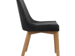 ΚΑΡΕΚΛΑ ALKMINI ΜΕ ΥΦΑΣΜΑ ΓΚΡΙ ΚΑΙ PU MAYΡΟ HM0142.01 49x55x87Υεκ.