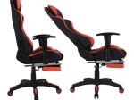 ΚΑΡΕΚΛΑ ΓΡΑΦΕΙΟΥ GAMING HM1063.01 SPEED ΜΑΥΡΟ ΚΟΚΚΙΝΟ & ΥΠΟΠΟΔΙΟ 68 x 71,5 x 134 cm