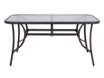ΤΡΑΠΕΖΙ BRUNO 150X90Χ72Υεκ. ΚΑΦΕ ΜΕΤΑΛΛΙΚΟ ΜΕ ΓΥΑΛΙΝΗ ΕΠΙΦΑΝΕΙΑ HM5145.02