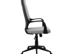 ΚΑΡΕΚΛΑ ΓΡΑΦΕΙΟΥ ANIVIA HM1073.21 ΓΚΡΙ & ΣΚΕΛΕΤΟ ΜΑΥΡΟ 64x61x127 cm
