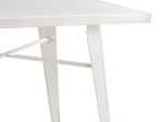 ΤΡΑΠΕΖΙ ΜΕΤΑΛΛΙΚΟ MILK WHITE ΜΑΤ HM0608.21 80X80X76