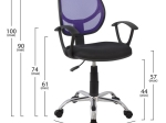 ΚΑΡΕΚΛΑ ΓΡΑΦΕΙΟΥ SHANTE HM1082.04 ΜΩΒ 56x53,5x100 cm
