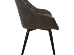 ΠΟΛΥΘΡΟΝΑ REBECCA HM8007.10 ΜΕ ΓΚΡΙ NUBUCK ΥΦΑΣΜΑ 65x58x82 εκ.