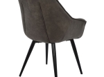 ΠΟΛΥΘΡΟΝΑ REBECCA HM8007.10 ΜΕ ΓΚΡΙ NUBUCK ΥΦΑΣΜΑ 65x58x82 εκ.