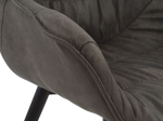 ΠΟΛΥΘΡΟΝΑ REBECCA HM8007.10 ΜΕ ΓΚΡΙ NUBUCK ΥΦΑΣΜΑ 65x58x82 εκ.