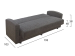 ΚΑΝΑΠΕΣ ΚΡΕΒΑΤΙ 3ΘΕΣΙΟΣ DIMOS V16 ΚΑΦΕ HM3074.01 220x77x83 εκ.