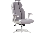 ΚΑΡΕΚΛΑ ΓΡΑΦΕΙΟΥ SALENA HM1086.10 ΣΕ ΓΚΡΙ ΛΕΥΚΟ ΧΡΩΜΑ 65x73x130 εκ.