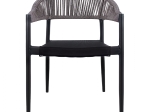 ΠΟΛΥΘΡΟΝΑ ΑΛΟΥΜΙΝΙΟΥ RAINA ΓΚΡΙ HM5299.02 ΜΕ ROUND WICKER ΑΝΟΙΧΤΟ ΓΚΡΙ 56x55x76Υεκ.