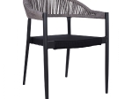 ΠΟΛΥΘΡΟΝΑ ΑΛΟΥΜΙΝΙΟΥ RAINA ΓΚΡΙ HM5299.02 ΜΕ ROUND WICKER ΑΝΟΙΧΤΟ ΓΚΡΙ 56x55x76Υεκ.