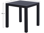 ΤΡΑΠΕΖΙ ΑΛΟΥΜΙΝΙΟΥ QIANA HM5402.02 ΓΚΡΙ 45x45x45,5 εκ.