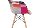 ΠΟΛΥΘΡΟΝΑ ΜΕ ΞΥΛΙΝΑ ΠΟΔΙΑ & ΚΑΘΙΣΜΑ PATCHWORK MIRTO HM005.25 63x57x80 εκ.