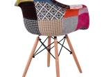 ΠΟΛΥΘΡΟΝΑ ΜΕ ΞΥΛΙΝΑ ΠΟΔΙΑ & ΚΑΘΙΣΜΑ PATCHWORK MIRTO HM005.25 63x57x80 εκ.