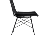 ΚΑΡΕΚΛΑ ΜΕΤΑΛΛΙΚΗ ΜΕ ΜΑΞΙΛΑΡΙ ALLEGRA HM5453 ΜΕ WICKER ΜΑΥΡΟ 48x60x83,5Υ εκ
