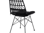 ΚΑΡΕΚΛΑ ΜΕΤΑΛΛΙΚΗ ΜΕ ΜΑΞΙΛΑΡΙ ALLEGRA HM5453 ΜΕ WICKER ΜΑΥΡΟ 48x60x83,5Υ εκ