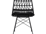 ΚΑΡΕΚΛΑ ΜΕΤΑΛΛΙΚΗ ΜΕ ΜΑΞΙΛΑΡΙ ALLEGRA HM5453 ΜΕ WICKER ΜΑΥΡΟ 48x60x83,5Υ εκ