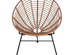 ΠΟΛΥΘΡΟΝΑ ΤΥΠΟΥ ΦΩΛΙΑ ΜΕΤΑΛΛΙΚΗ ALLEGRA HM5458 ΜΕ WICKER ΜΠΕΖ 73x83x86Υ εκ.