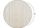 ΕΠΙΦΑΝΕΙΑ ΤΡΑΠΕΖΙΟΥ ΑΠΟ MDF Φ60 HM8436.03 ΔΡΥΣ ΜΑΥΡΟ