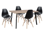 ΣΕΤ ΤΡΑΠΕΖΑΡΙΑΣ 5ΤΜΧ HM10346 ΤΡΑΠΕΖΙ 140x80x76 cm & 4 ΚΑΡΕΚΛΕΣ TWIST
