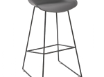 ΣΚΑΜΠΟ ΜΕΤΑΛΛΙΚΟ NAILA HM8450.10 ΜΕ ΚΑΘΙΣΜΑ PP ΓΚΡΙ 47x47x83 εκ.