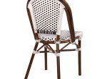 ΚΑΡΕΚΛΑ BISTRO ΑΛΟΥΜΙΝΙΟΥ BAMBOO LOOK ΜΕ ΛΕΥΚΟ-ΜΑΥΡΟ RATTAN HM5566.01 45x54x90Υεκ.