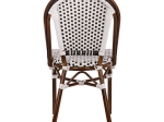 ΚΑΡΕΚΛΑ BISTRO ΑΛΟΥΜΙΝΙΟΥ BAMBOO LOOK ΜΕ ΛΕΥΚΟ-ΜΑΥΡΟ RATTAN HM5566.01 45x54x90Υεκ.