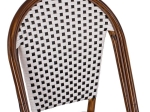 ΚΑΡΕΚΛΑ BISTRO ΑΛΟΥΜΙΝΙΟΥ BAMBOO LOOK ΜΕ ΛΕΥΚΟ-ΜΑΥΡΟ RATTAN HM5566.01 45x54x90Υεκ.
