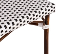 ΚΑΡΕΚΛΑ BISTRO ΑΛΟΥΜΙΝΙΟΥ BAMBOO LOOK ΜΕ ΛΕΥΚΟ-ΜΑΥΡΟ RATTAN HM5566.01 45x54x90Υεκ.