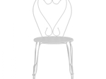 ΚΑΡΕΚΛΑ ΜΕΤΑΛΛΙΚΗ AMORE ΛΕΥΚΗ 42x48x90 εκ. HM5007.12