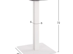 ΒΑΣΗ ΜΕΤΑΛΛΙΚΗ ΛΕΥΚΗ ΜΑΤ 40X40X72Υεκ. HM414.12