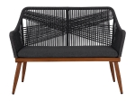 ΚΑΝΑΠΕΣ 2ΘΕΣΙΟΣ HM5550.01 ΑΛΟΥΜΙΝΙΟΥ BAMBOO LOOK ΜΕ ΣΧΟΙΝΙ ΓΚΡΙ 122x60x89Υ εκ.