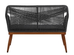ΚΑΝΑΠΕΣ 2ΘΕΣΙΟΣ HM5550.01 ΑΛΟΥΜΙΝΙΟΥ BAMBOO LOOK ΜΕ ΣΧΟΙΝΙ ΓΚΡΙ 122x60x89Υ εκ.