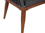 ΚΑΝΑΠΕΣ 2ΘΕΣΙΟΣ HM5550.01 ΑΛΟΥΜΙΝΙΟΥ BAMBOO LOOK ΜΕ ΣΧΟΙΝΙ ΓΚΡΙ 122x60x89Υ εκ.