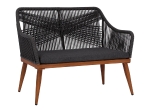 ΚΑΝΑΠΕΣ 2ΘΕΣΙΟΣ HM5550.01 ΑΛΟΥΜΙΝΙΟΥ BAMBOO LOOK ΜΕ ΣΧΟΙΝΙ ΓΚΡΙ 122x60x89Υ εκ.