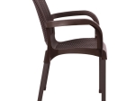 ΠΟΛΥΘΡΟΝΑ ΠΟΛΥΠΡΟΠΥΛΕΝΙΟΥ RATTAN ΠΟΔΙ ALU HM5591.03 ΧΡΩΜΑ ΚΑΦΕ 60x60x82 cm