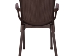 ΠΟΛΥΘΡΟΝΑ ΠΟΛΥΠΡΟΠΥΛΕΝΙΟΥ RATTAN ΠΟΔΙ ALU HM5591.03 ΧΡΩΜΑ ΚΑΦΕ 60x60x82 cm