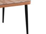 ΤΡΑΠΕΖΙ ΜΕΤΑΛΛΙΚΟ ALLEGRA HM5538 ΜΕ WICKER ΣΕ ΜΠΕΖ ΑΠΟΧΡΩΣΗ & ΓΥΑΛΙ 160X90X78 εκ.