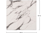 ΕΠΙΦΑΝΕΙΑ ΤΡΑΠΕΖΙΟΥ WERZALIT 60Χ60Χ3.5εκ. MARBLE WHITE-GREY 5657 HM5229.11