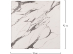 ΕΠΙΦΑΝΕΙΑ ΤΡΑΠΕΖΙΟΥ WERZALIT 70Χ70Χ3.5εκ. MARBLE WHITE-GREY 5657 HM5230.11