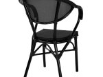 ΠΟΛΥΘΡΟΝΑ ΑΛΟΥΜΙΝΙΟΥ CLAY BAMBOO LOOK ΜΑΥΡΗ ΜΕ TEXTLINE HM5025.02 59x60x82 cm