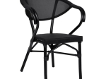 ΠΟΛΥΘΡΟΝΑ ΑΛΟΥΜΙΝΙΟΥ CLAY BAMBOO LOOK ΜΑΥΡΗ ΜΕ TEXTLINE HM5025.02 59x60x82 cm