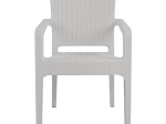 ΠΟΛΥΘΡΟΝΑ ΠΟΛΥΠΡΟΠΥΛΕΝΙΟΥ RATTAN HM5590.04 ΧΡΩΜΑ ΛΕΥΚΟ 58x55x87 cm.