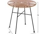 ΣΕΤ 3ΤΜΧ ALLEGRA WICKER ΜΕ ΤΡΑΠΕΖΙ Φ70Χ74Υ ΜΠΕΖ & ΜΑΥΡΟ ΧΡΩΜΑ HM10476