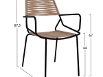 ΣΕΤ 3ΤΜΧ ALLEGRA WICKER ΜΕ ΤΡΑΠΕΖΙ 80X80X78Υ ΜΠΕΖ & ΜΑΥΡΟ ΧΡΩΜΑ HM10486