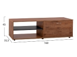 ΣΥΝΘΕΣΗ ΤΗΛΕΟΡΑΣΗΣ AMALFI ΜΟΚΑ-ΓΚΡΙ HM2320.02 160x35,5x180εκ.